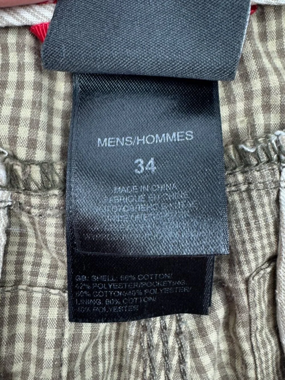 THE NORTH FACE Mens Brown Plaid Cargo Casual Shorts 11